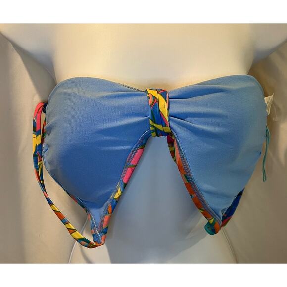Kona Sol Bikini Swim Top - Tropical/Multi - NWOT - Size L - Picture 6 of 7